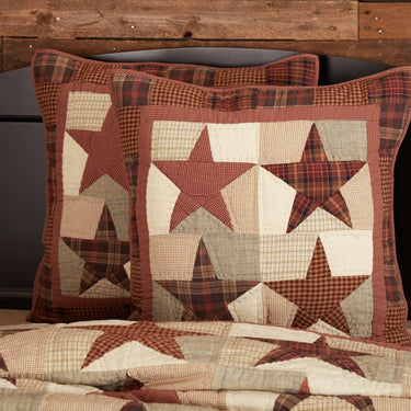Abilene Star Quilted Euro Sham 26x26 VHC Brands - The Fox Decor